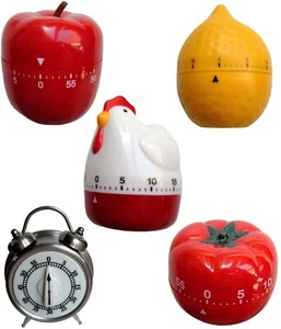 Kitchen timer mechanical egg timer,60 minute wind-up clockwork alarm retro style - Picture 1 of 10