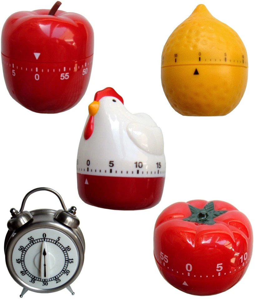 Kitchen timer mechanical egg timer,60 minute wind-up clockwork alarm retro style - Image 1 of 1