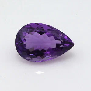 Bonita piedra de corte de amatista brasileña natural de 14,6 quilates 20,3 x 13,6 mm en muy buen estado - Imagen 1 de 7