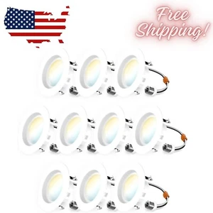 10Pack 5CCT Retrofit LED Recessed Lighting 4Inch 2700K 3000K 3500K 4000K 5000K - Picture 1 of 7