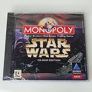 Star Wars Monopoly CD-ROM Edition PC Game Hasbro Interactive 1997 Lucasfilm NEW - Picture 1 of 3