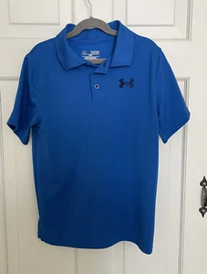 Under Armour Jungen blau Golfshirt lockere Passform Größe Jugend Large gebraucht, in einwandfreiem Zustand - Bild 1 von 3