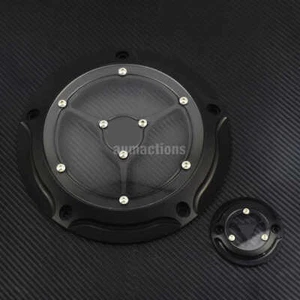 Black Clarity Derby Cover Timing Timer Cover Fit For Road King Touring 2016-2019 - Picture 1 of 3