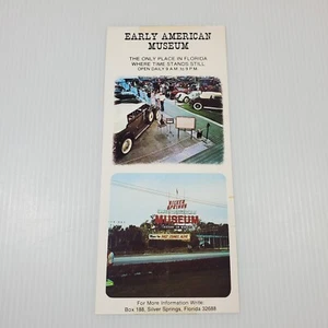 VTG 1970s Early America Museum Brochure Pamphlet Silver Springs Florida Souvenir - Picture 1 of 3