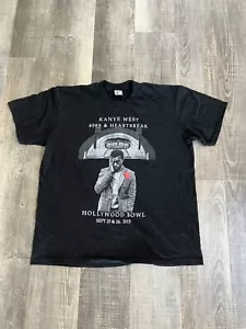 Kanye West Hollywood Bowl 2015 Black T-shirt By Visionary Archives VA Mens XL - Picture 1 of 10