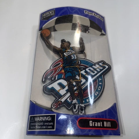 1998 HEROES OF THE LOCKER ROOM ~ GRANT HILL ~ DETROIT PISTONS ~ PLAYER KEY RING Cover