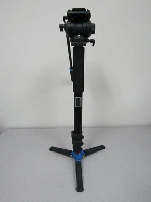 Benro A48FDS4PRO Aluminum Monopod with 3-Leg Base -- Max Load 8.8 lb (4 kg) (c) - Image 1 of 4