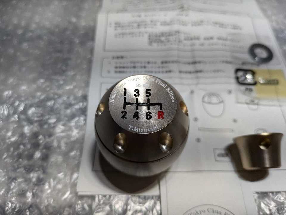 MUGEN Aluminum Shift Knob 6MT HONDA Cars TOKYO TYUO Limited Pink Gold OOP S2000 - Изображение 1 из 4