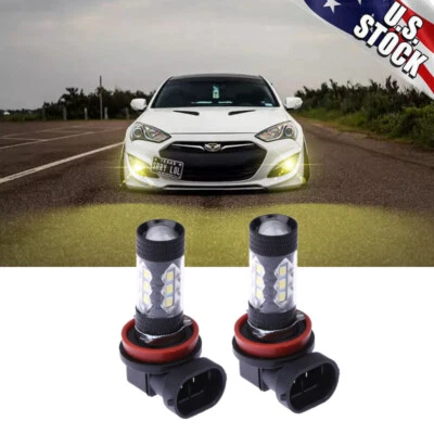 Faros antiniebla LED amarillos para Hyundai Genesis Coupé 2013-2016 3000K H11 Foto 1 de 4
