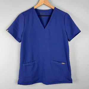FIGS Casma Womens Small Three-Pocket V Neck Scrub Top Shirt FW1100 Denim Blue - Picture 1 of 5