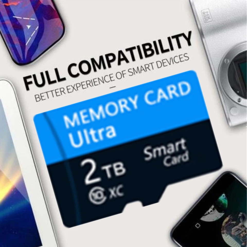 New Memory Card 2TB High Speed Sd Card Flash TF Me Phone Camera Game Consoles - Image 1 of 4