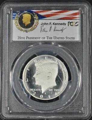2014-S Kennedy Half Dollar 50C PCGS MS69PL Enhanced- Silver 50th Anniv. - Image 1 of 2