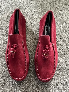 Scarpe da barca Kiger Code Made in Spain pelle scamosciata rossa da uomo taglia UK 10 EUR 44 nuove - Foto 1 di 2