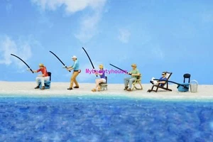 ED 1:64 Painted Figure Model Miniature  Diorama  Fishing Fisherman Angeler - Picture 1 of 33