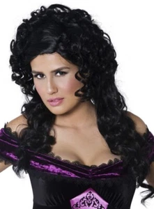 Halloween Ladies Gothic Black Countess Wig - Picture 1 of 1