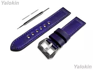 Purple Brushed Leather Band Strap for Garmin Approach S12 S42 and Venu -B20 - Picture 1 of 9