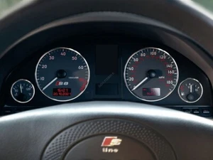 For Audi A8 S8 D2 94-04 Polished Aluminum Trim Rings for Instrument Cluster 4pcs - Picture 1 of 11