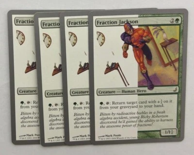 MTG 4X UNHINGED FRACTION JACKSON NM MAGIC THE GATHERING RARE CREATURE GREEN - Image 1 of 4