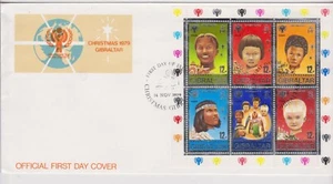 GB GIBRALTAR 1979 Christmas Year of the Child SG 423/8 FDC XMAS NOEL WEIHNACHTEN - Picture 1 of 1