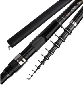 High Carbon Fiber Fishing Rods 3.6M-7.2M Rock Telescopic Rod Sea Spinning Poles - Picture 1 of 17