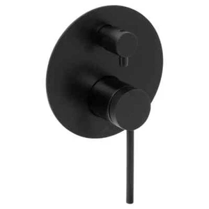 Johnson Suisse Venezia Shower Mixer With Diverter Ceramic Disk Tap Matte Black - Picture 1 of 2