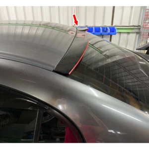 Painted Black+RED Line FOR Honda Civic 8th 4D Sedan V Type Rear Roof Spoiler - Picture 1 of 8
