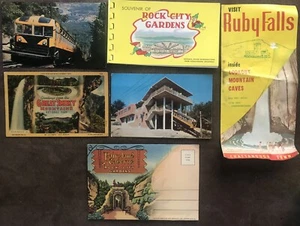 Vintage Lot Of Tennessee Souvenirs-Postcard Photo Books-Rock City-Chattanooga-GC - Picture 1 of 4