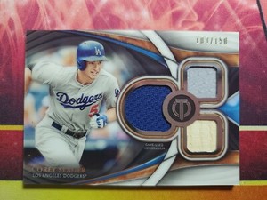 2018 Topps Tribute Triple Relics Corey Seager /150 TTR-CSE