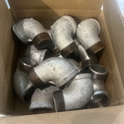 2 inch 2" NPT Female to Male Elbow 90 Degree Threaded Pipe Fitting Connector SS - Image 1 of 4