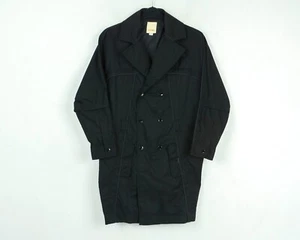 DIESEL Double breasted oversized Mens XS Jacket Cotton Nylon Trench Coat Snap - Picture 1 of 6