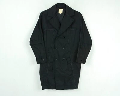 DIESEL Double breasted oversized Mens XS Jacket Cotton Nylon Trench Coat Snap - Image 1 of 4