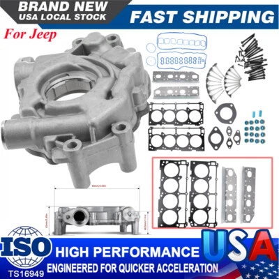 Bomba de aceite y junta de culata para Chrysler 300 Aspen Dodge Ram Jeep Grand 5,7 L 6,4 L V8 Foto 1 de 4