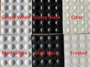 Adhesive Silicone Gel Cabinet Door Drawer Bumper Pads Feet Dot Clear/Black/White - Picture 1 of 38