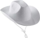 White Cowboy Hat - (Pack Of 2) Felt Cowboy Hats For Women And Men With Adjustabl