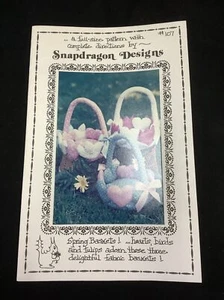 1985 - Snapdragon Designs Patterns, "Spring Baskets" Designed by Chris Calloway - Picture 1 of 3