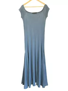 Ralph Lauren Black Label Scoop Neck Cap Sleeve Ankle Maxi Dress Large Minimalist - Picture 1 of 6