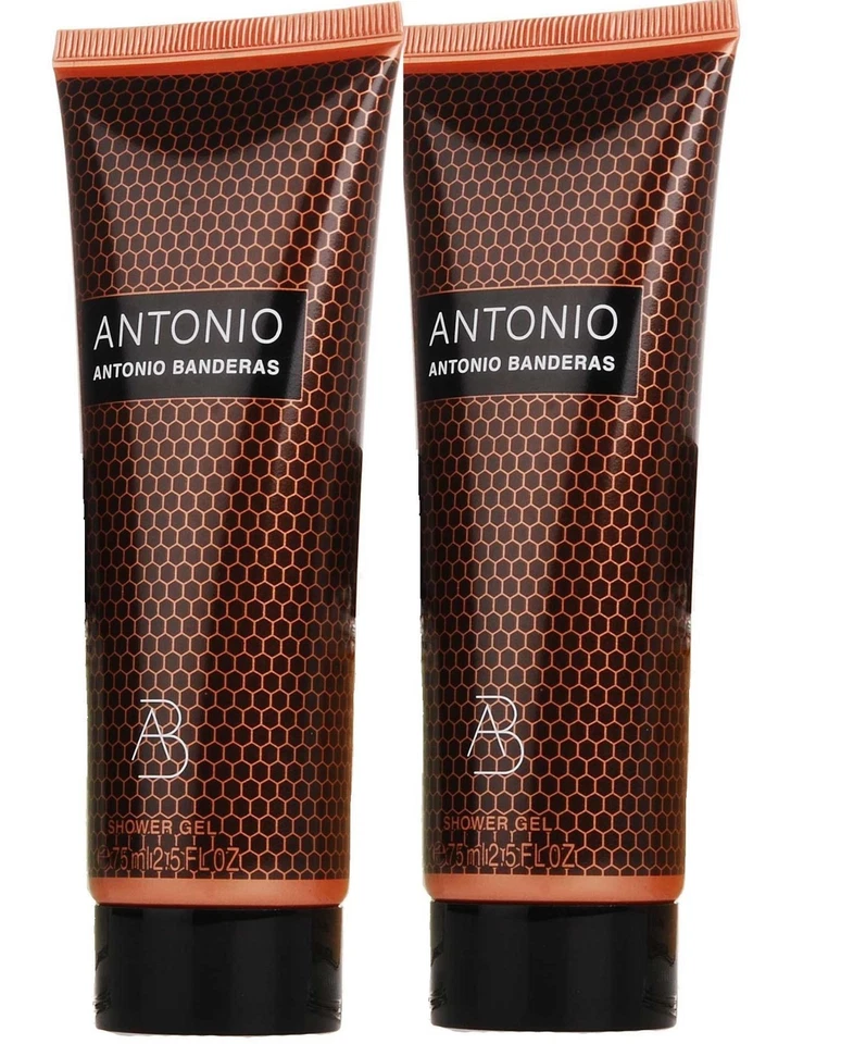 2 ANTONIO BANDERA SHOWER GEL 2.5 OZ 75 ml MEN SHOWER GEL NO BOX