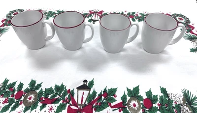 JUEGO DE 4 TAZAS / TAZAS DE GRES CORELLE URBAN / CAFÉ ROJO Foto 1 de 4