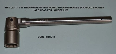 7/16"W Titanium Bi Hex Head Titanium Thin Round (G1T) Handle Scaffold Spanner - Image 1 of 2