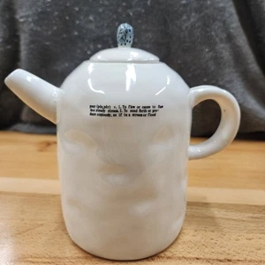 Vintage Rae Dunn Boutique Saks Teapot HTF Rare Pour Discontinued Excellent Cond - Picture 1 of 10