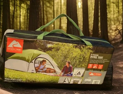 2P Ozark Trail, 3-Person Clip & Camp Dome Tent 7’ x 7’ x 44”, 5.64 lbs - Image 1 of 4