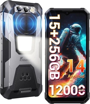 Smartphone FOSSIBOT F106Pro Resistente Desbloqueado 15GB+256GB Android 14 6.58" 12000mAh Foto 1 de 4