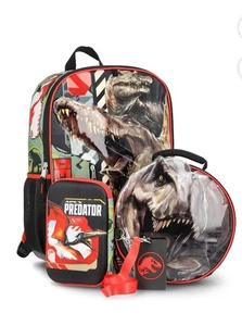 Jurassic World Dominion 2 Stück Rucksack Lunchbox Set T-Rex Neu mit Etikett - Bild 1 von 4