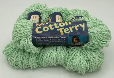 Hilo de rizo de algodón Caron 5006 verde menta 1,75 oz lote de 4 madejas NUEVO envío gratuito Foto 1 de 4