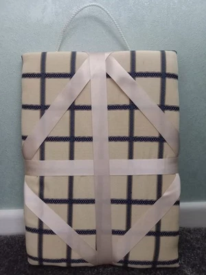 CREAM CHECK FABRIC PADDED MEMO NOTICE PHOTO PIN BOARD - Image 1 of 4