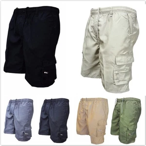 New youth men's casual work pants shorts loose summer outdoor sports pants - Picture 1 of 20
