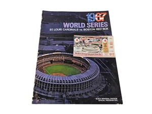 Programma e scorecard World Series 1967 + BIGLIETTO St Louis Cardinals Boston Red Sox - Foto 1 di 18