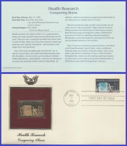 USA2 #2087 U/A GOLDEN REPLICA FDC   Health Research - Picture 1 of 1