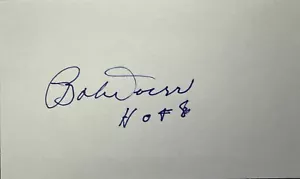 Bobby Doerr Boston Red Sox Autographed Signed 3x5 inch Card - Hall of Famer - Picture 1 of 1