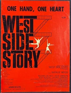 West Side Story ONE HAND ONE HEART spartiti pianoforte voce testo 1957 - Foto 1 di 4